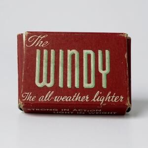 Vintage Windy All Weather Lighter Horning Ross Coal Co. With Box